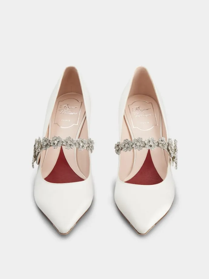 Roger Vivier Efflorescence Mary Jane Pumps in satin Discount