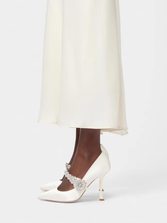 Roger Vivier Efflorescence Mary Jane Pumps in satin Hot