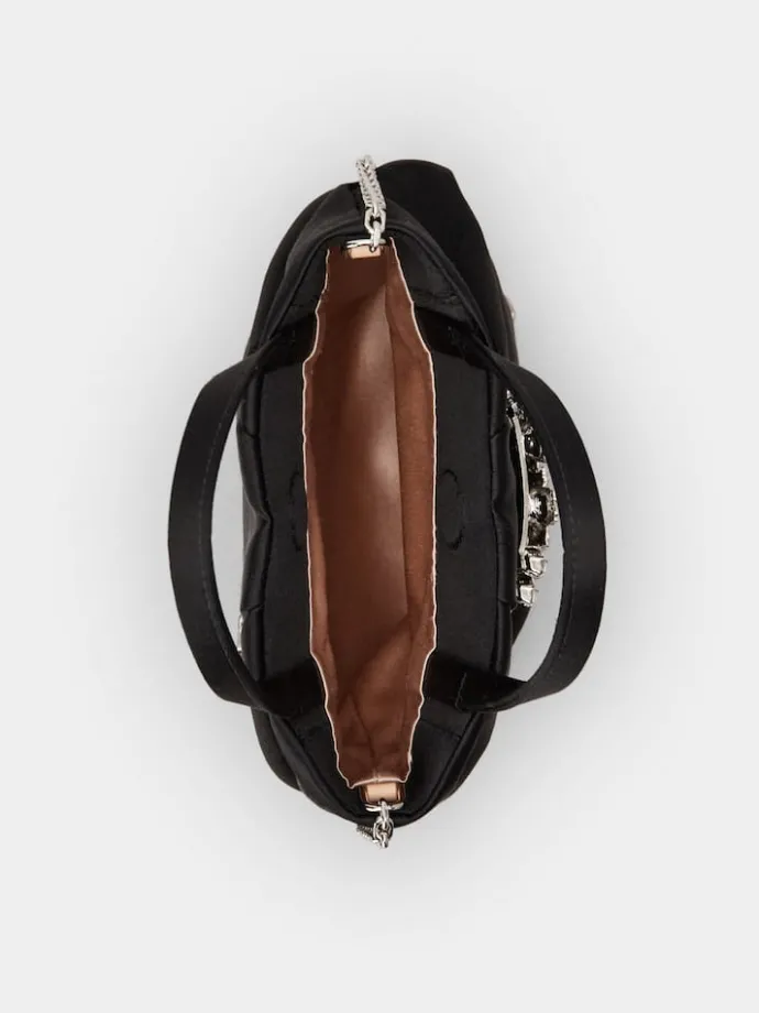 Roger Vivier Efflorescence Micro Bag in satin Discount