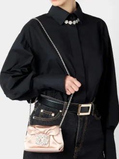 Roger Vivier Efflorescence Micro Clutch in satin Clearance