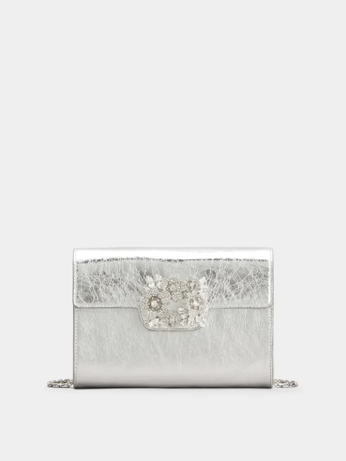 Roger Vivier Efflorescence Mini Clutch in leather Online