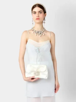 Roger Vivier Efflorescence Mini Clutch in satin Online
