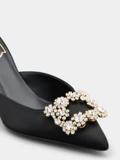 Roger Vivier Efflorescence Mules in satin Sale