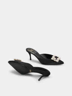 Roger Vivier Efflorescence Mules in satin Sale