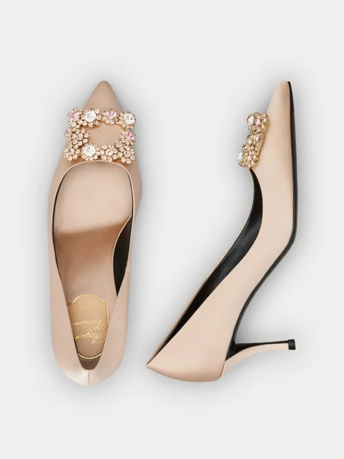 Roger Vivier Efflorescence Pumps in satin Outlet