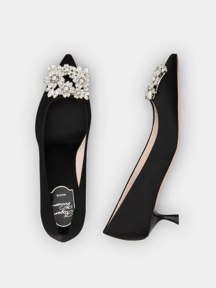 Roger Vivier Efflorescence Pumps in satin Hot