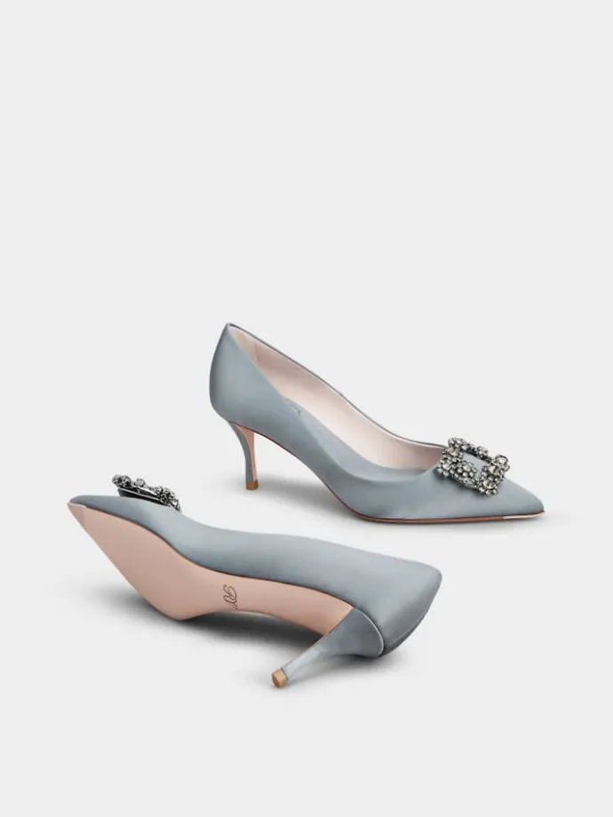 Roger Vivier Efflorescence Pumps in satin Clearance