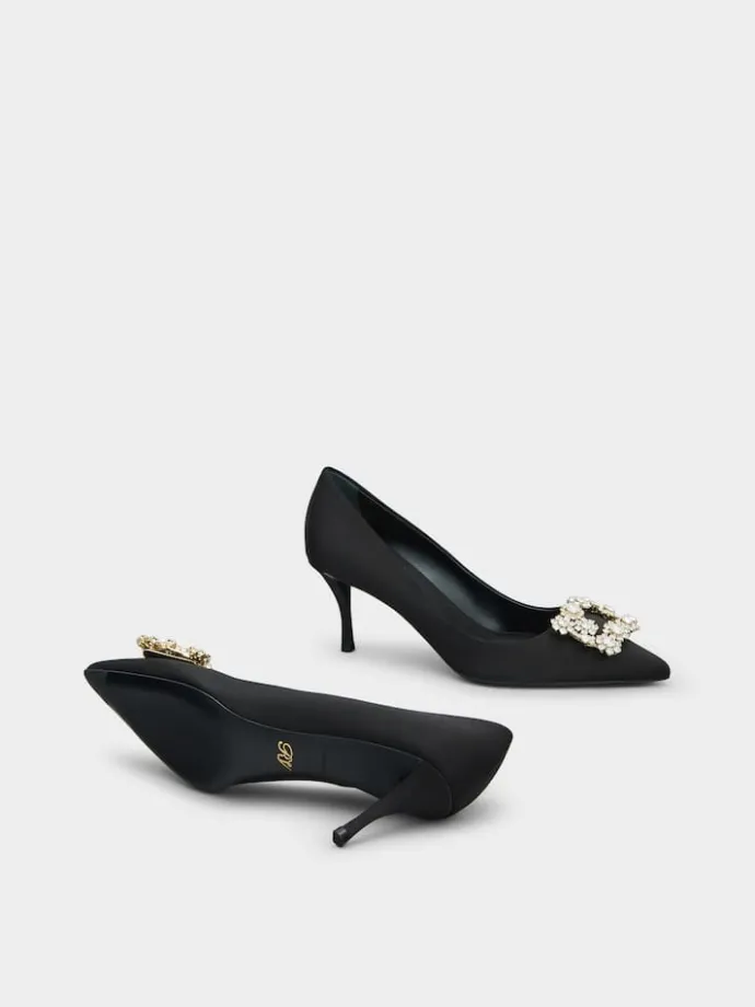 Roger Vivier Efflorescence Pumps in satin Hot