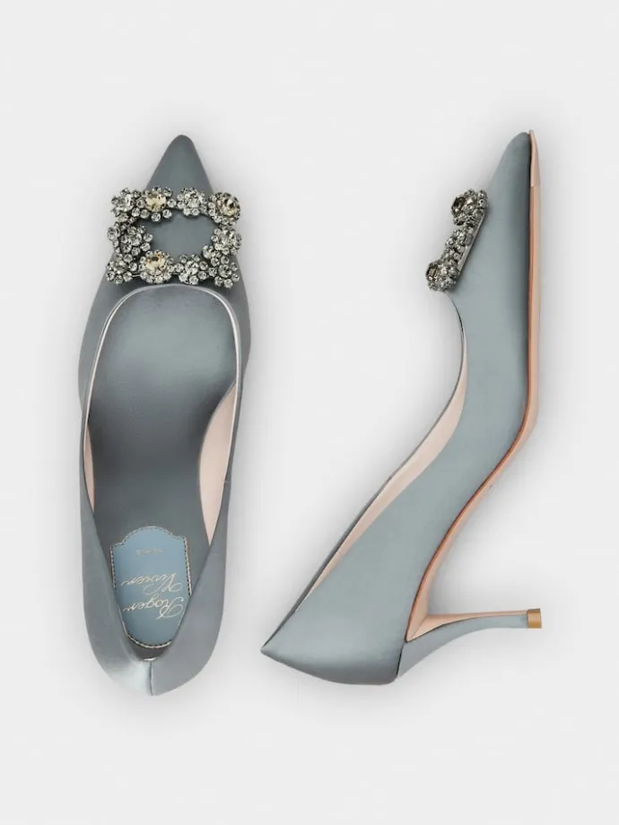 Roger Vivier Efflorescence Pumps in satin Clearance
