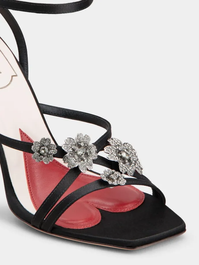 Roger Vivier Efflorescence Sandals in satin Sale