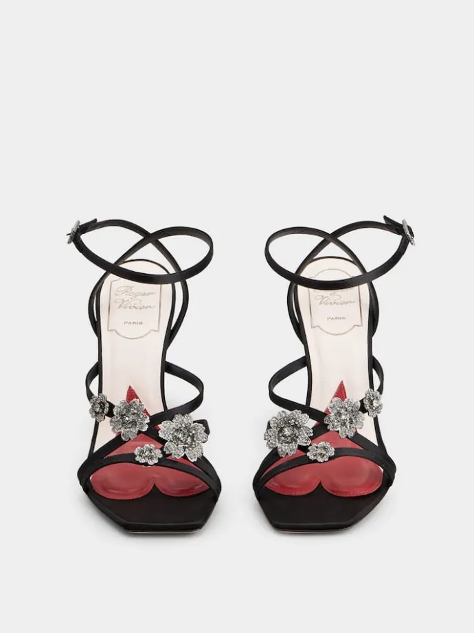 Roger Vivier Efflorescence Sandals in satin Sale