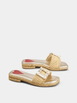 Roger Vivier Espadrilles Mules in raffia Sale