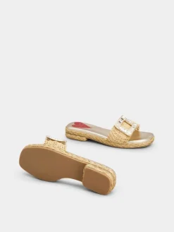 Roger Vivier Espadrilles Mules in raffia Sale