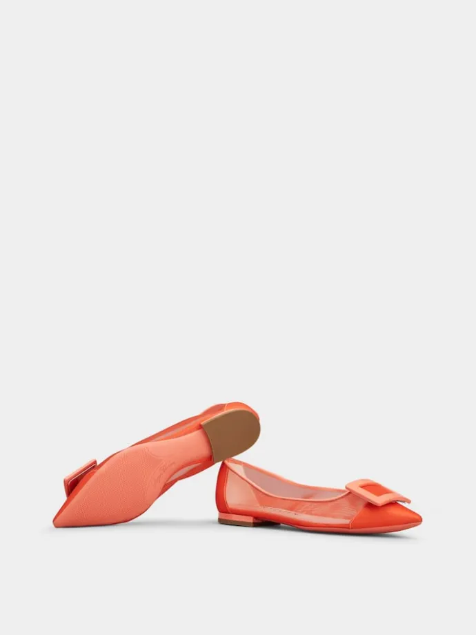 Roger Vivier Gommettine Ballerinas in mesh fabric Hot