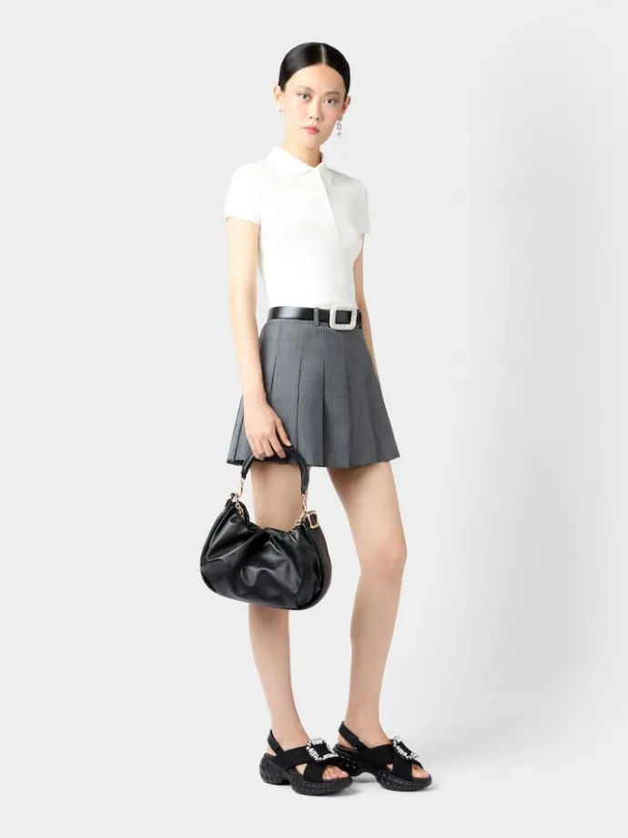 Roger Vivier Hobo Viv' Choc Royal Medium Bag in leather New