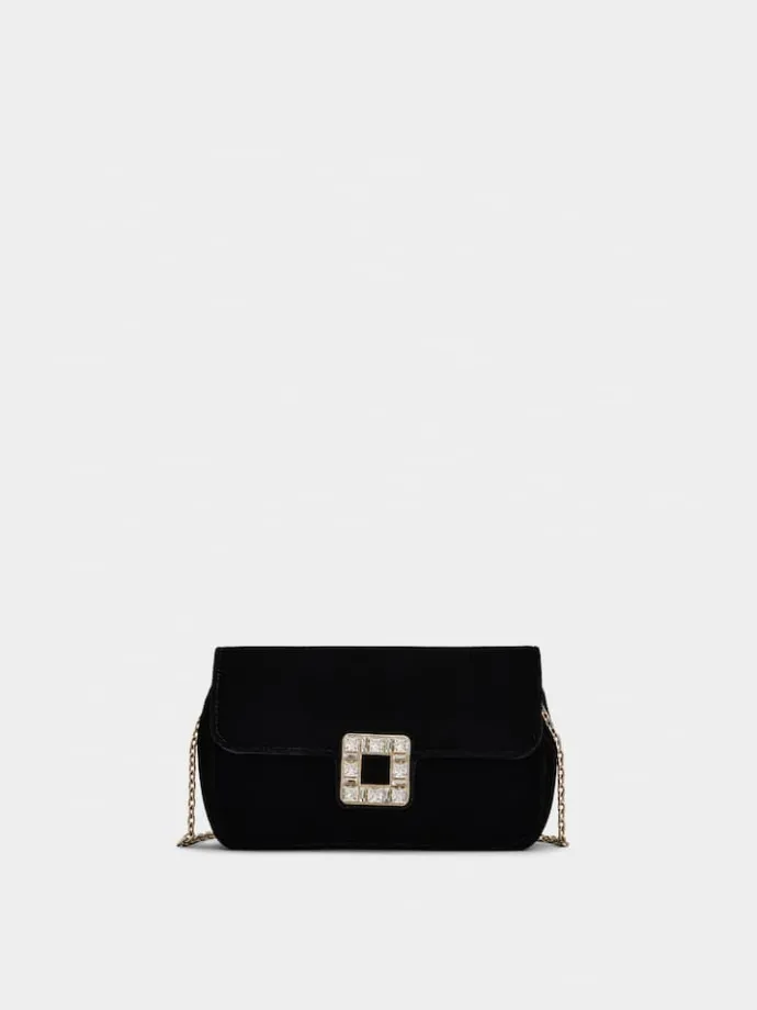 Roger Vivier Jeu de Fille Clutch in velvet Discount