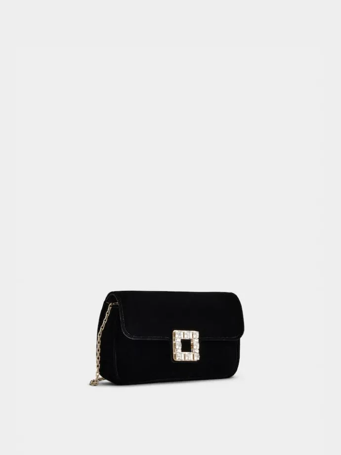 Roger Vivier Jeu de Fille Clutch in velvet Discount