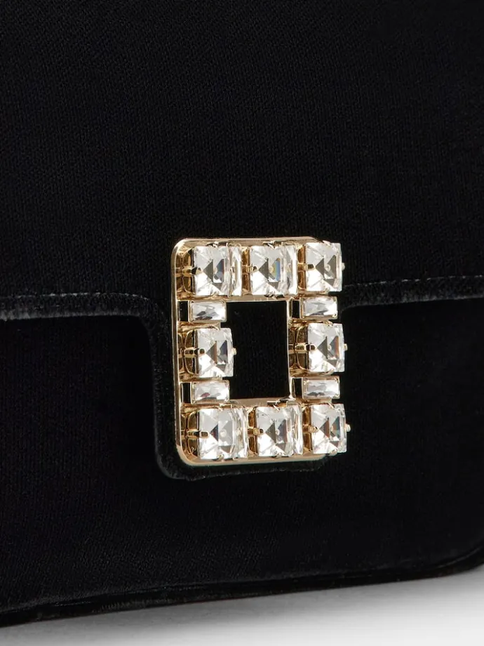 Roger Vivier Jeu de Fille Clutch in velvet Discount