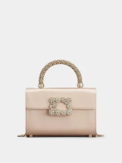Roger Vivier Jewel Efflorescence Mini Bag in satin Sale