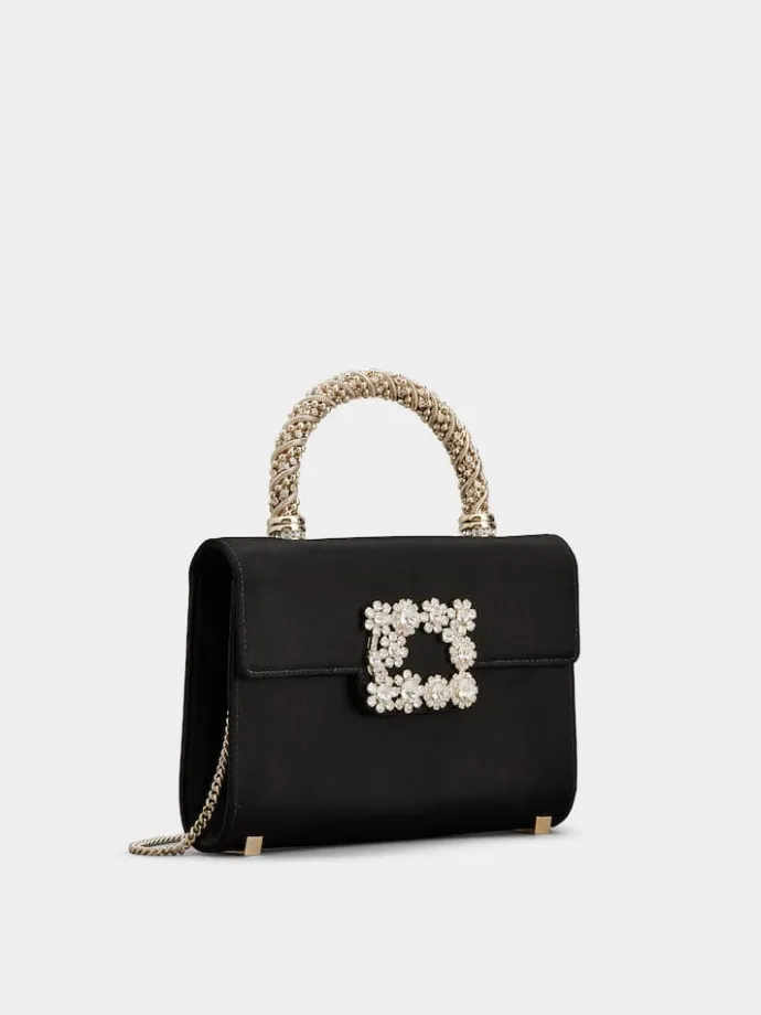 Roger Vivier Jewel Efflorescence Mini Bag in satin New