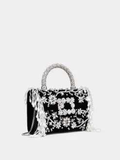 Roger Vivier Jewel Efflorescence Mini Bag in velvet Hot