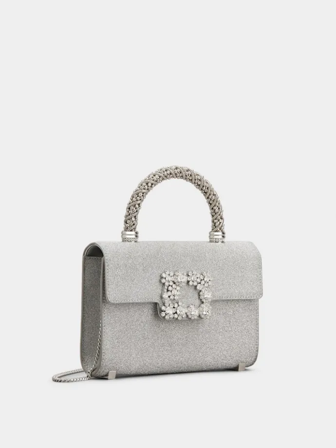 Roger Vivier Jewel Efflorescence Mini Bag in glitter New