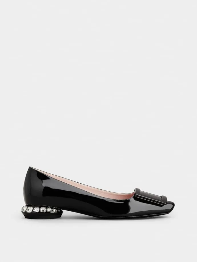Roger Vivier Jewel Heel Ballerinas in patent leather New