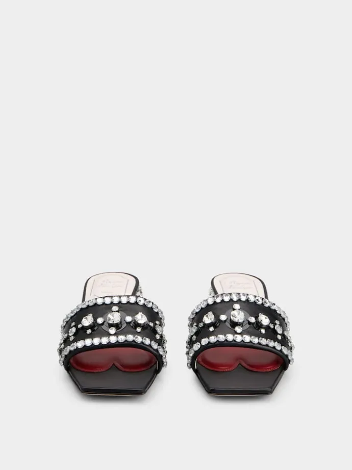 Roger Vivier Jewel Heel Mules in leather Hot