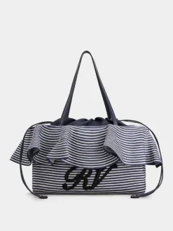Roger Vivier Medium Shopping Bag in raffia Discount