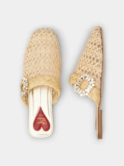 Roger Vivier Mules in raffia Hot