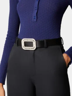 Roger Vivier Pilgrim Belt in satin Fashion