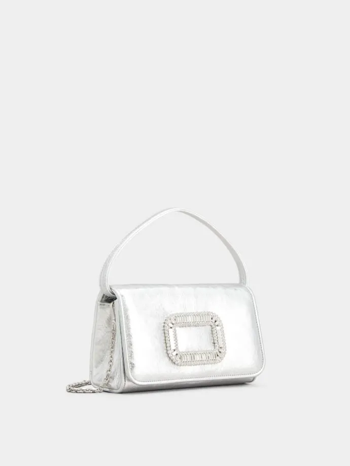 Roger Vivier Pilgrim Micro Bag in leather Discount