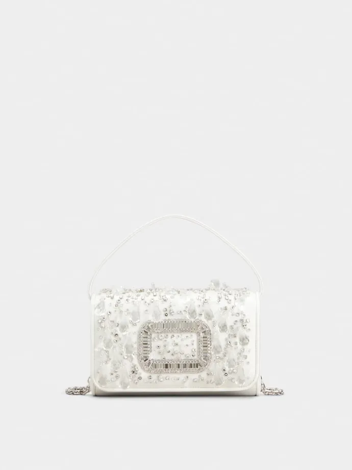 Roger Vivier Pilgrim Micro Bag in satin New