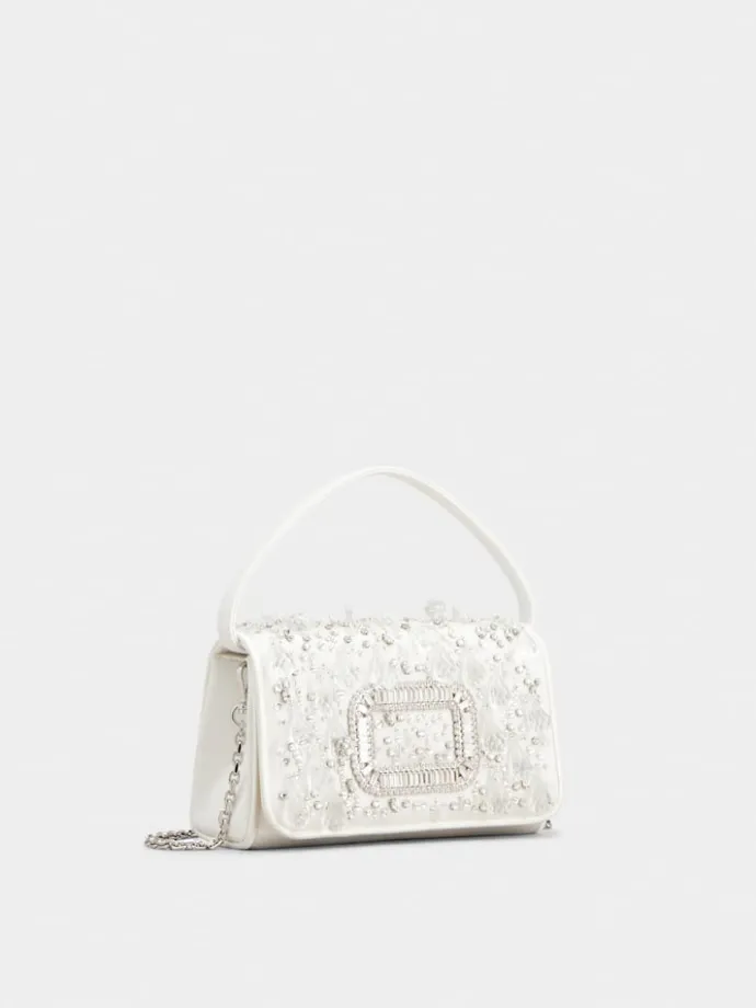 Roger Vivier Pilgrim Micro Bag in satin New