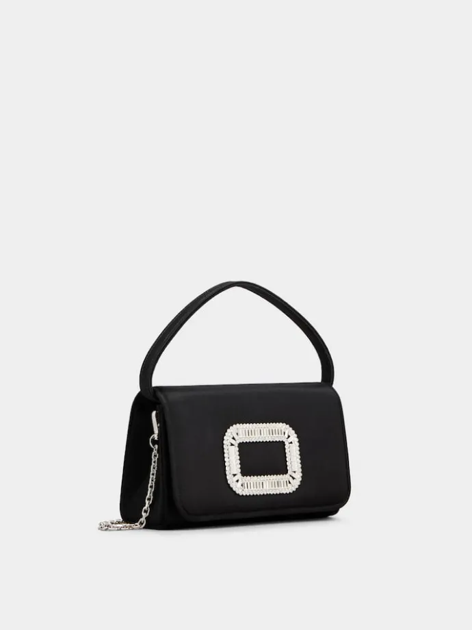 Roger Vivier Pilgrim Micro Bag in satin New