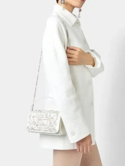 Roger Vivier Pilgrim Micro Bag in satin New