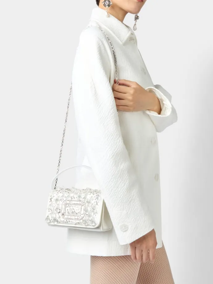 Roger Vivier Pilgrim Micro Bag in satin New