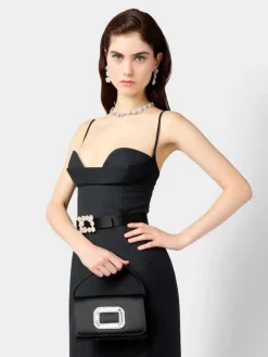 Roger Vivier Pilgrim Micro Bag in satin New
