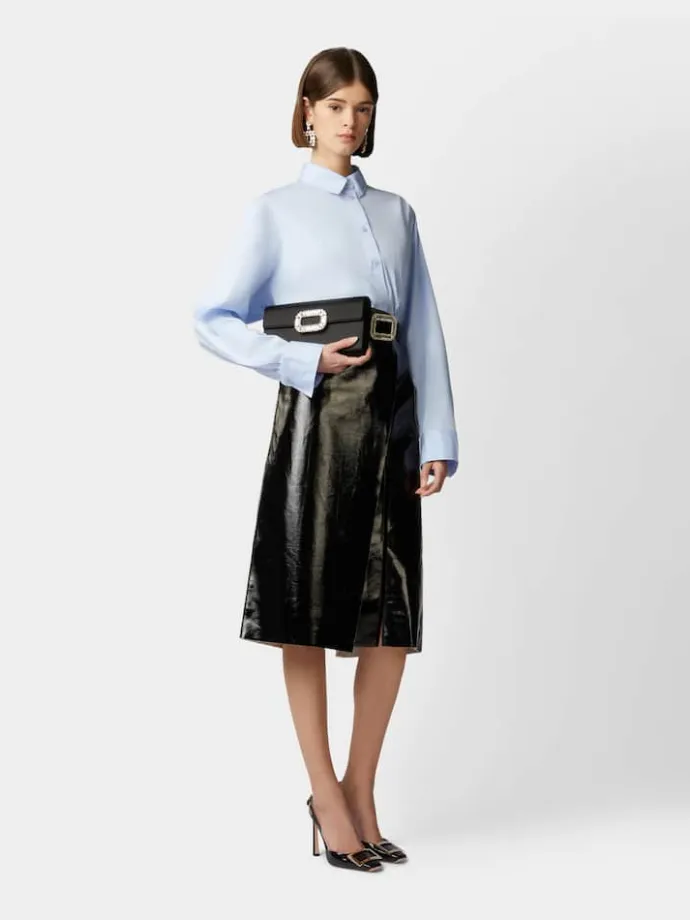 Roger Vivier Sexy Choc Clutch in satin Fashion