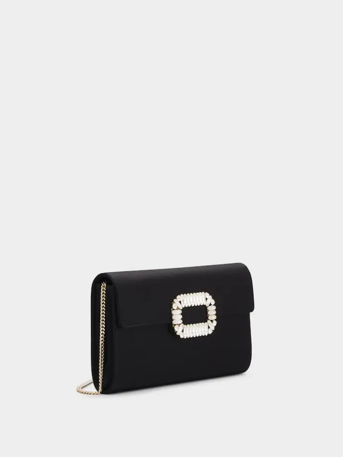 Roger Vivier Sexy Choc Clutch in satin Fashion
