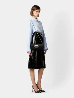 Roger Vivier Sexy Choc Clutch in satin Fashion