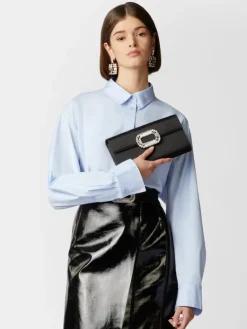 Roger Vivier Sexy Choc Clutch in satin Fashion