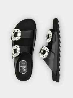 Roger Vivier Slidy Viv' Mules in leather Fashion
