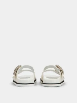 Roger Vivier Slidy Viv' Mules in leather Hot