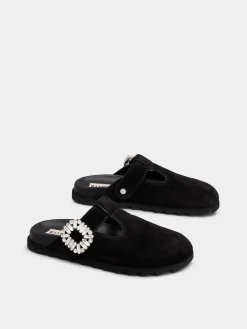 Roger Vivier Slidy Viv' Mules in suede Fashion