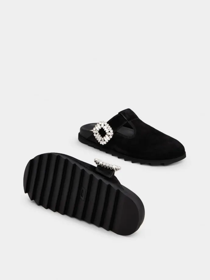 Roger Vivier Slidy Viv' Mules in suede Fashion