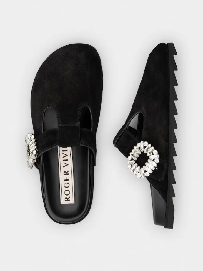 Roger Vivier Slidy Viv' Mules in suede Fashion