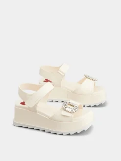Roger Vivier Slidy Viv' Wedge Sandals in leather New