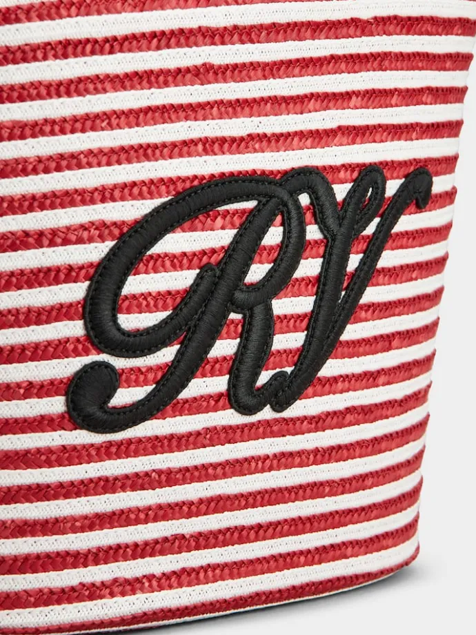 Roger Vivier Small Shopping Bag in raffia Best