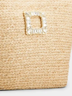 Roger Vivier Small Shopping Bag in raffia New